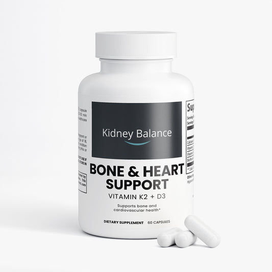 Bone & Heart Support (D3 + K2 + Calcium) - 60 caplets