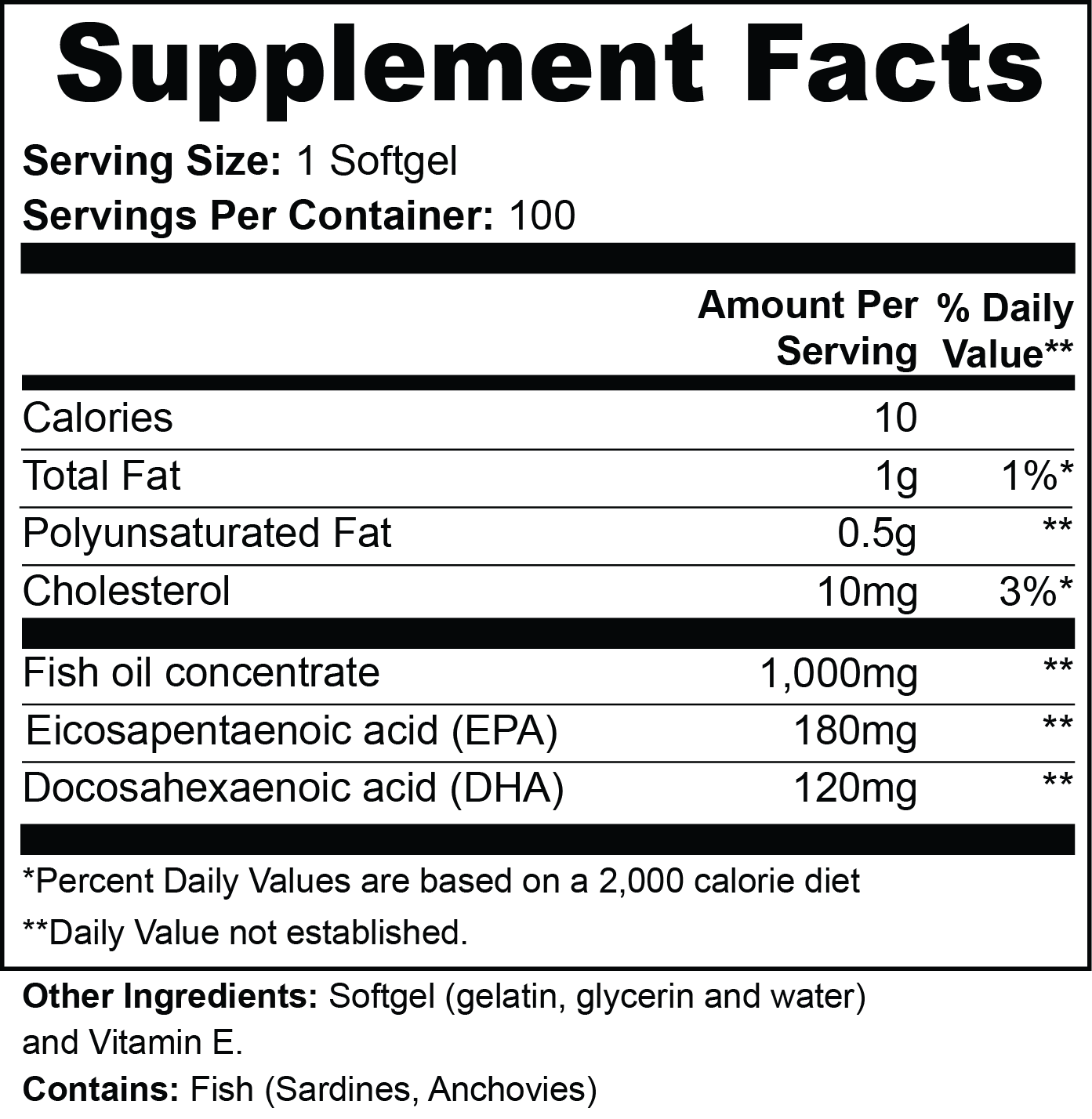 Omega-3 Fish Oil, EPA 180mg + DHA 120mg per Softgel, Kidney Balance