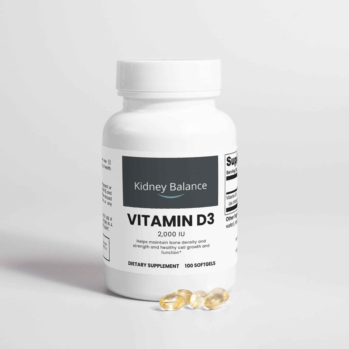 Vitamin D3 2,000 IU -100 Softgels