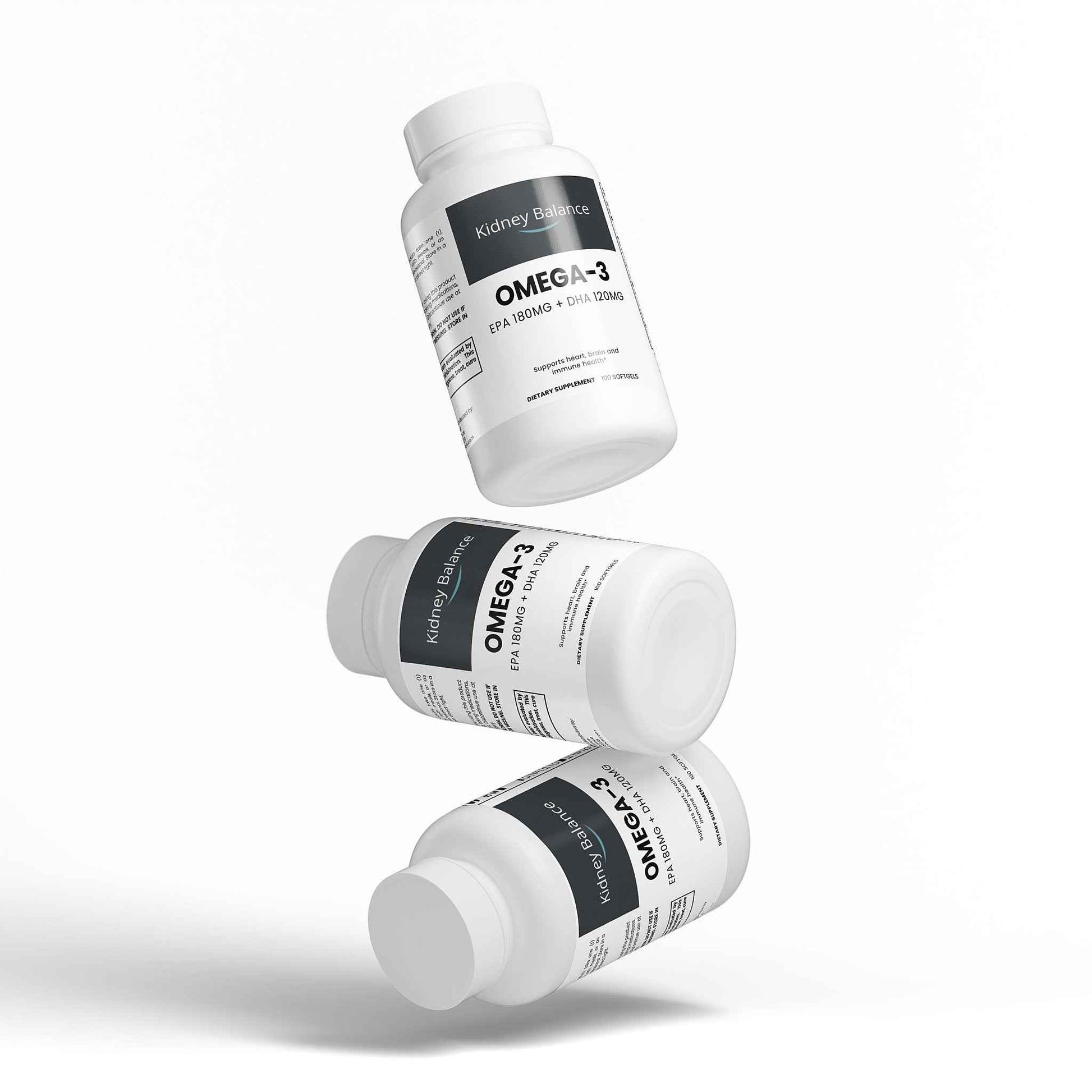 Omega-3 Fish Oil, EPA 180mg + DHA 120mg per Softgel