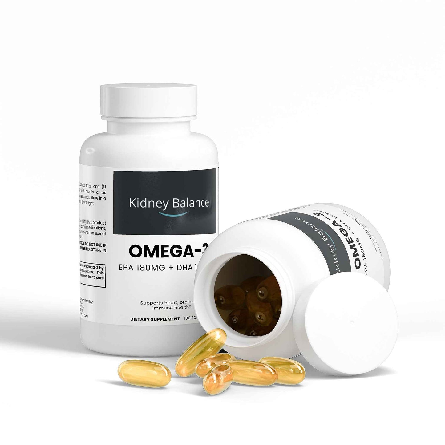 Omega-3 Fish Oil, EPA 180mg + DHA 120mg per Softgel