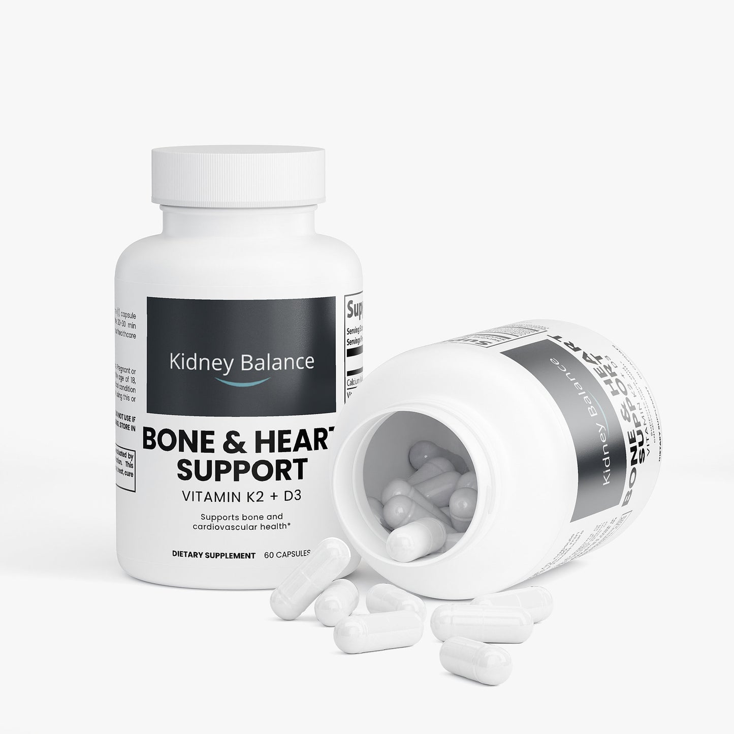 Bone & Heart Support (D3 + K2 + Calcium) - 60 caplets