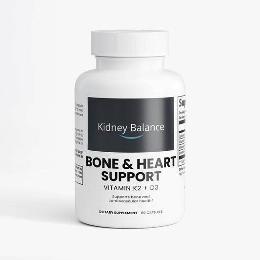 Bone & Heart Support (D3 + K2 + Calcium) - 60 caplets