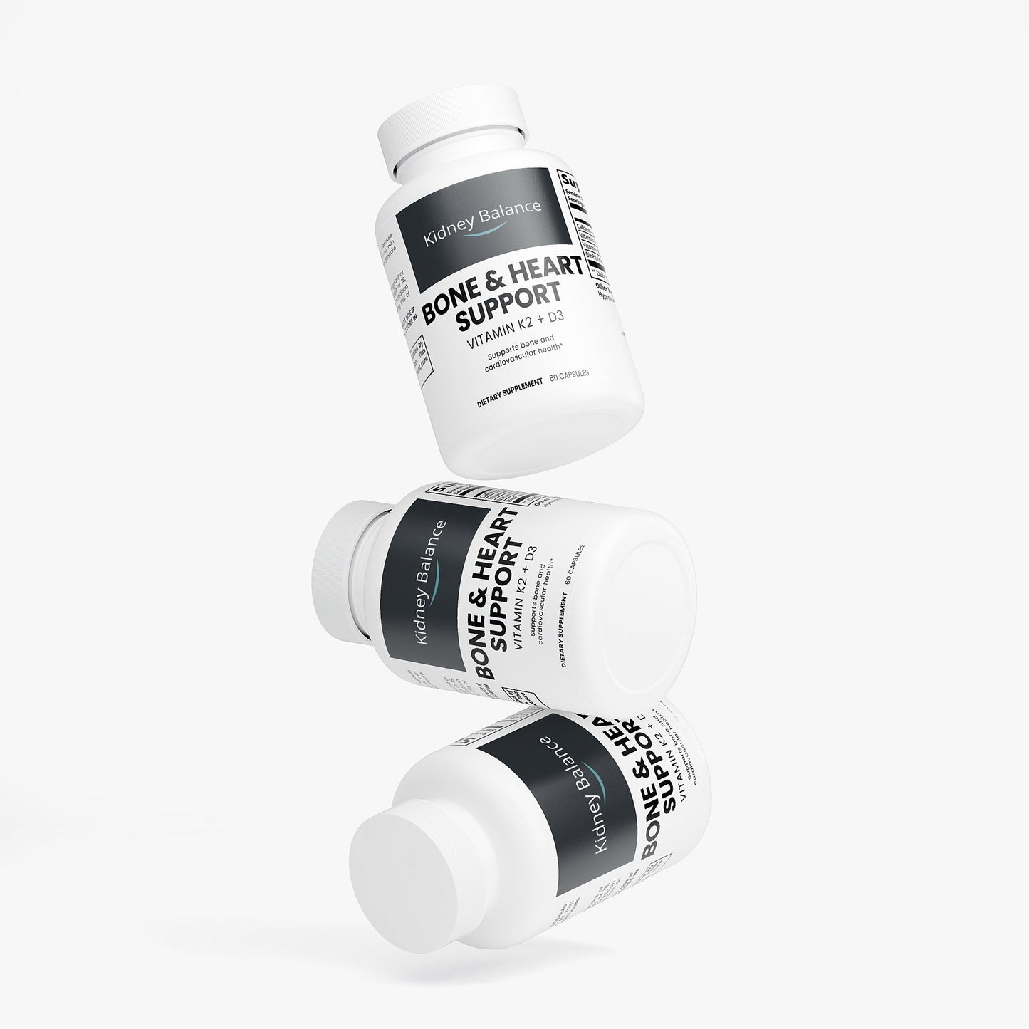 Bone & Heart Support (D3 + K2 + Calcium) - 60 caplets