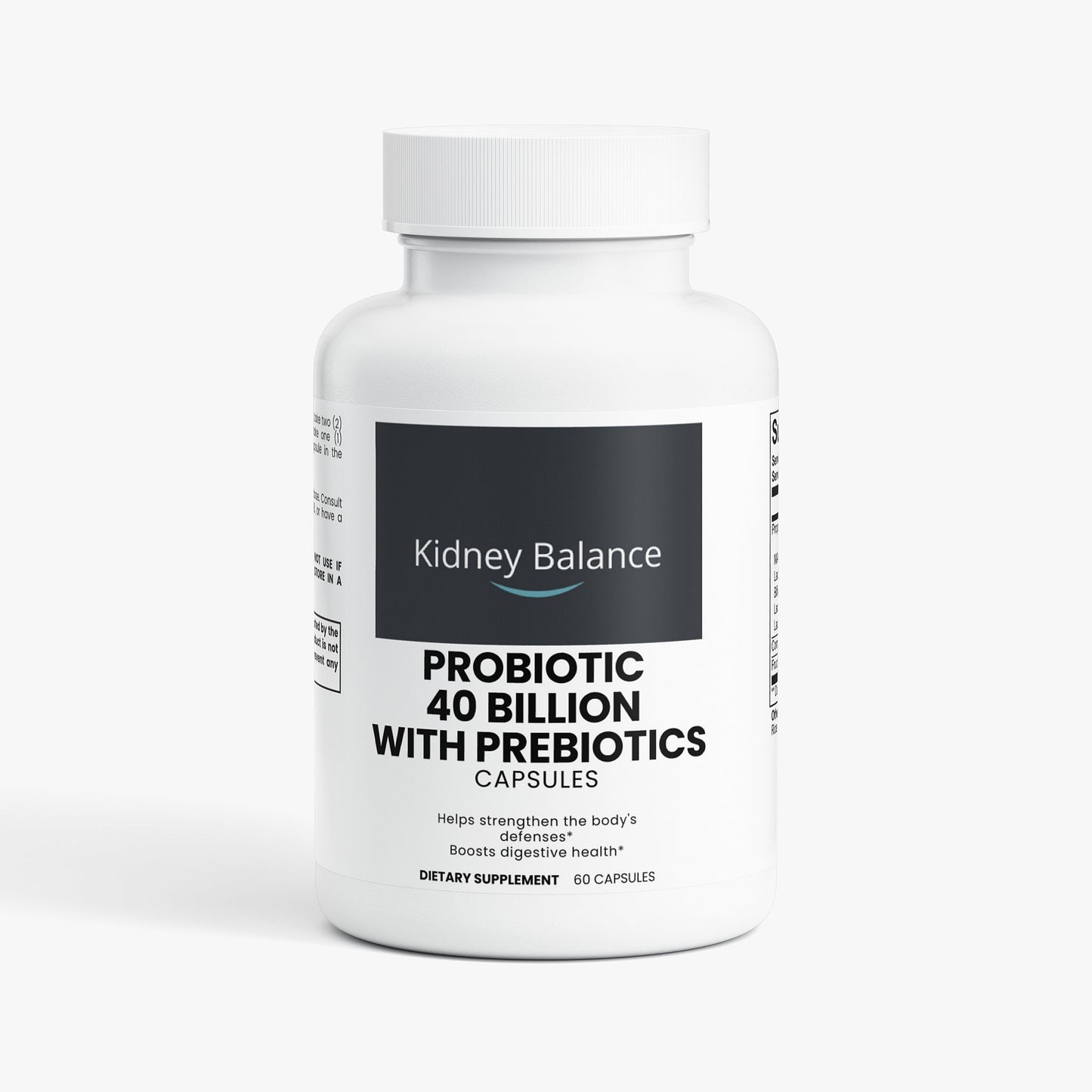 White probiotic botlle 